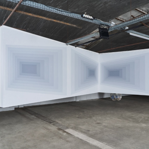 MOYA MUSEUM / Mural op L-vorming object/ Oosterhout / 560 x 280 x 210 cm / 2024